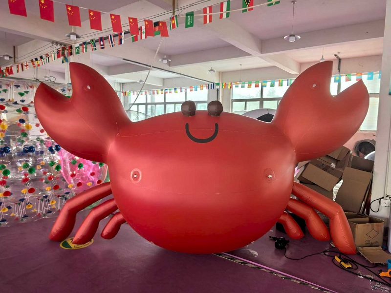 Inflatable crab, inflatable cartoon, inflatable doll, outdoor cute decorative item, attract customers, program atmosphere creation, outdoor advertisement